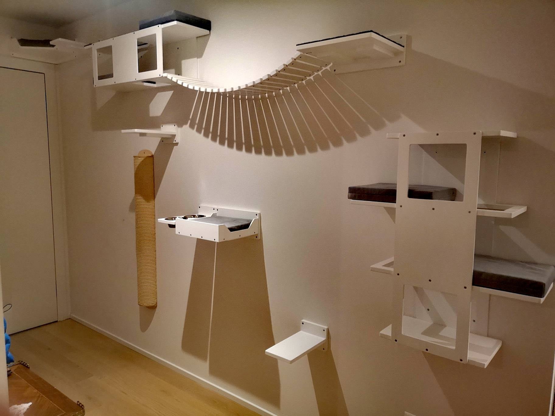 Cat Wall Shelf Bed - Wally Stacker - Scratchy Things Premium Pet Furniture