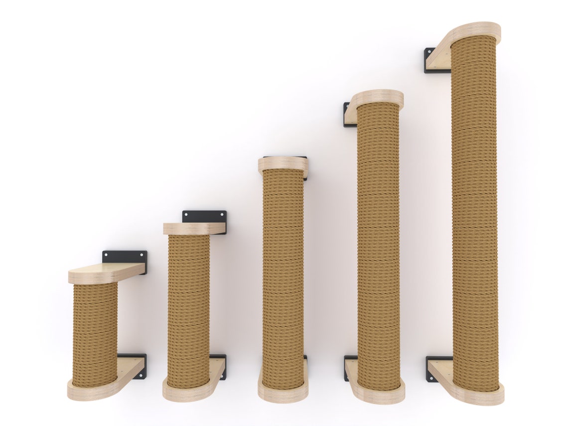 Cat Wall Scratching Pole Post Shelf - Mounty Post - Scratchy Things Premium Pet Furniture