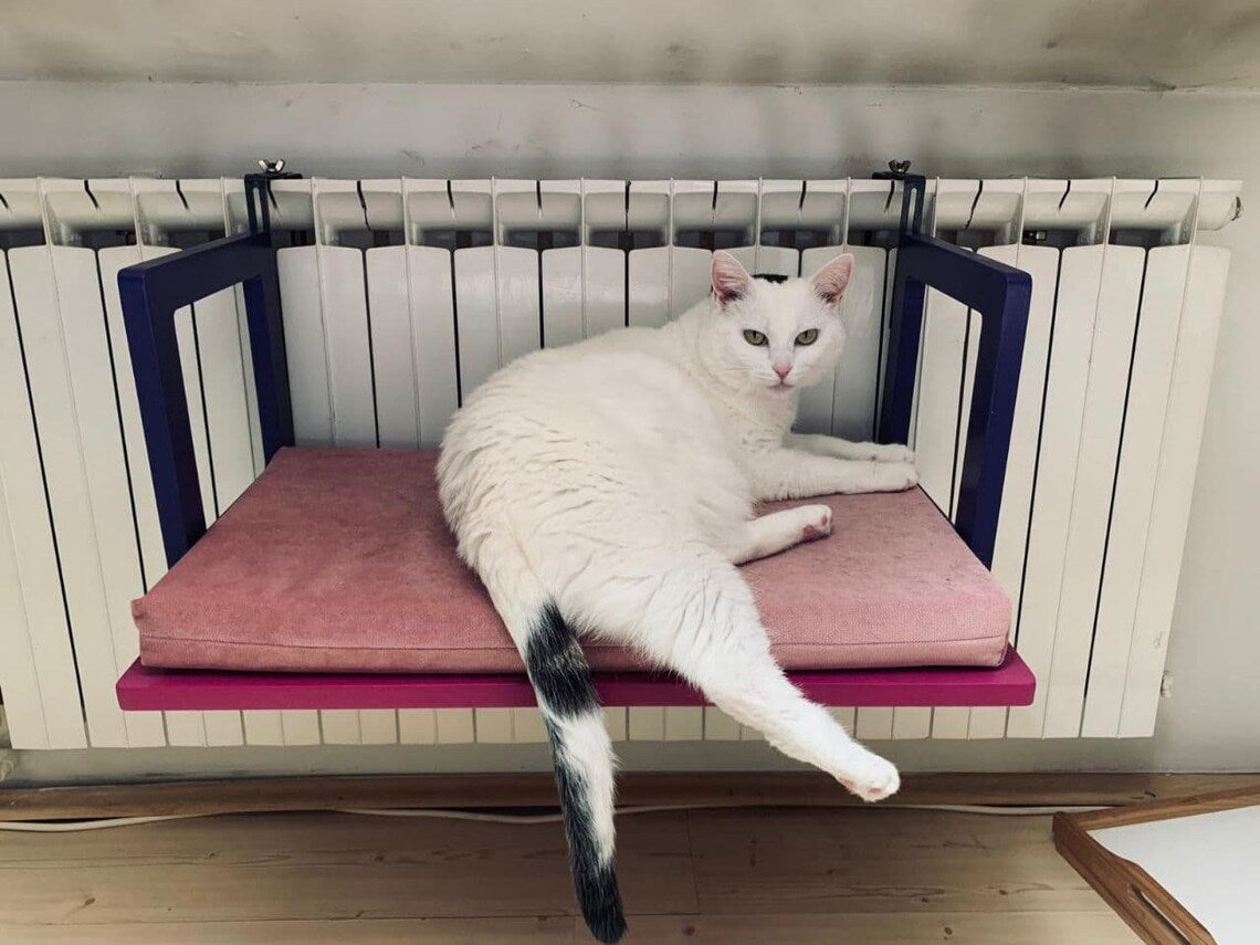Cat Radiator Bed Hammock - Toasty BigCat Flat - Scratchy Things Premium Pet Furniture