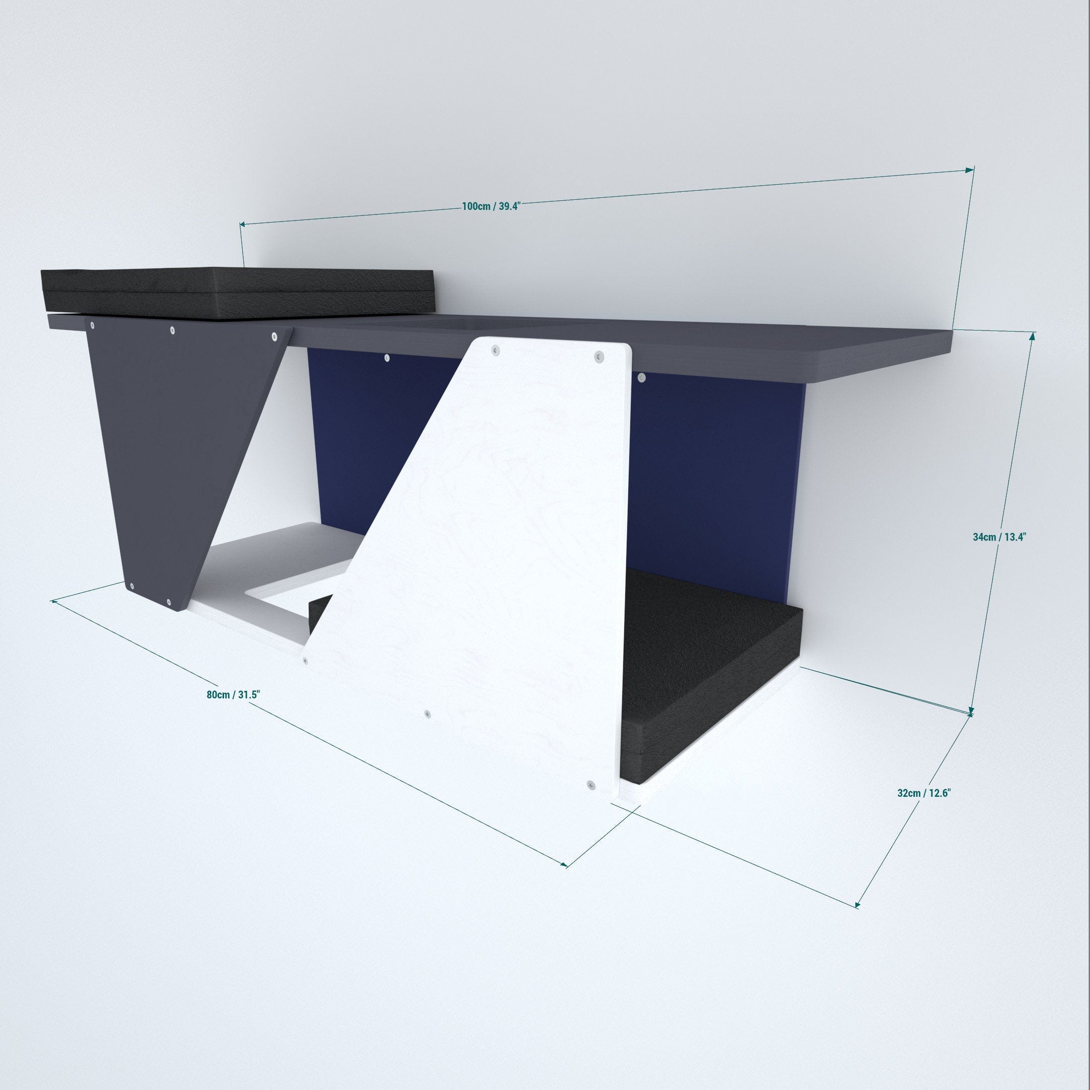 Big Cat Wall Shelf Bed Box - BigCat Sharp Tunnel - Scratchy Things Premium Pet Furniture