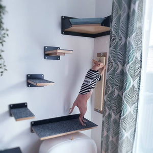 Cat Wall Shelf Step - Wally Flat - Scratchy Things Premium Pet Furniture