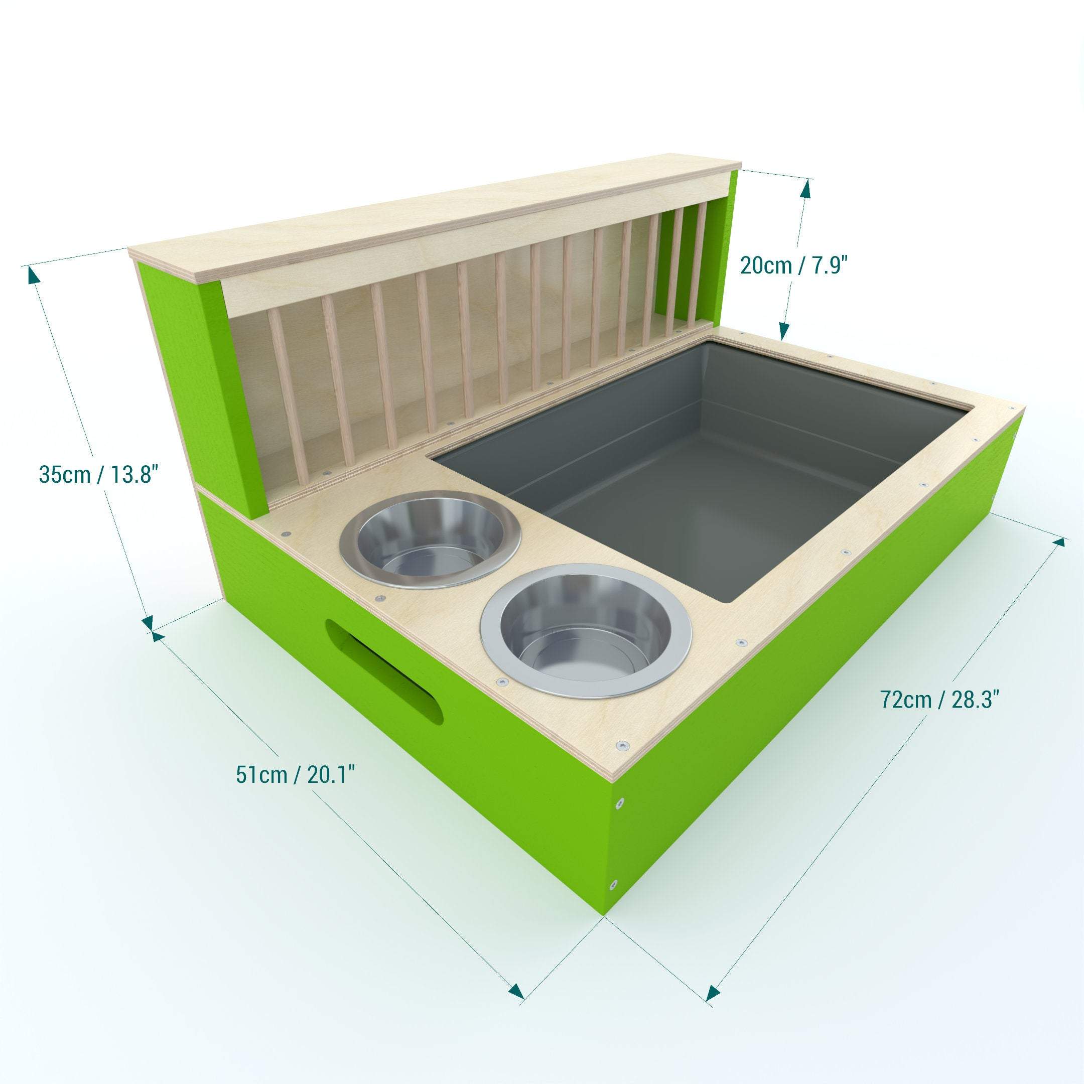 Rabbit Hay Feeder Litter box - Nibbler Combo Maxi 3in1 - Scratchy Things Premium Pet Furniture