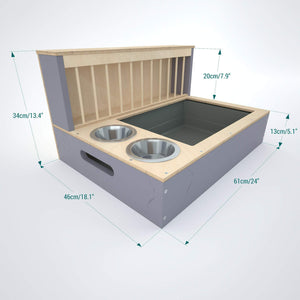 Rabbit Hay Feeder Litter box - Nibbler Combo Spectra 3in1 - Scratchy Things Premium Pet Furniture
