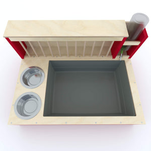 Rabbit Hay Feeder Water Litter box - Nibbler Combo Maxi 4in1 - Scratchy Things Premium Pet Furniture