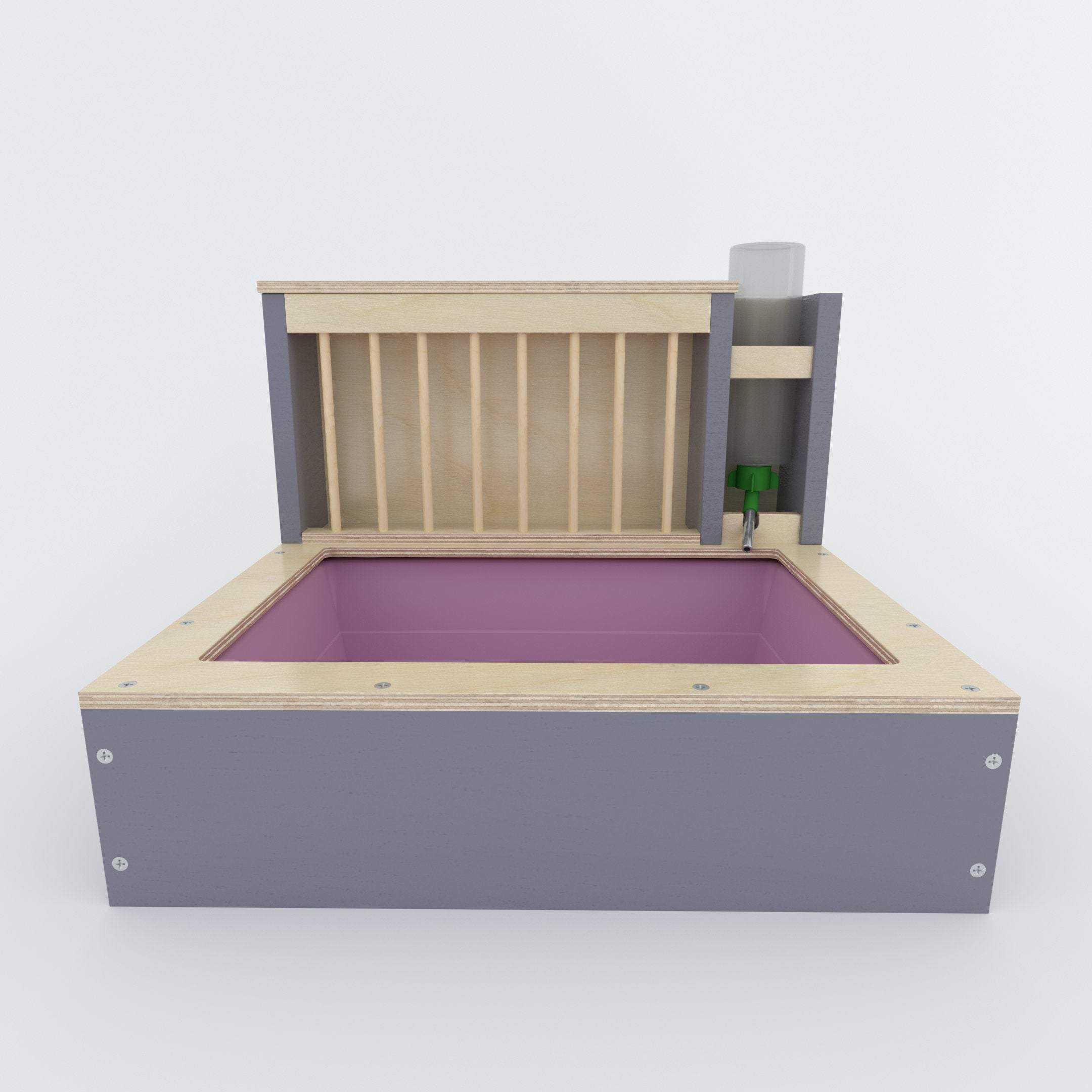 Rabbit Hay Feeder Water Litter box - Nibbler Combo Mini Spectra - Scratchy Things Premium Pet Furniture