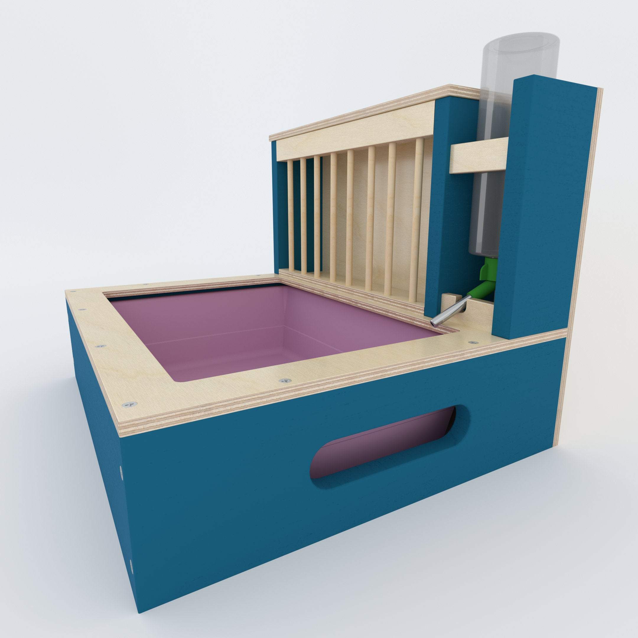 Rabbit Hay Feeder Water Litter box - Nibbler Combo Mini Spectra - Scratchy Things Premium Pet Furniture