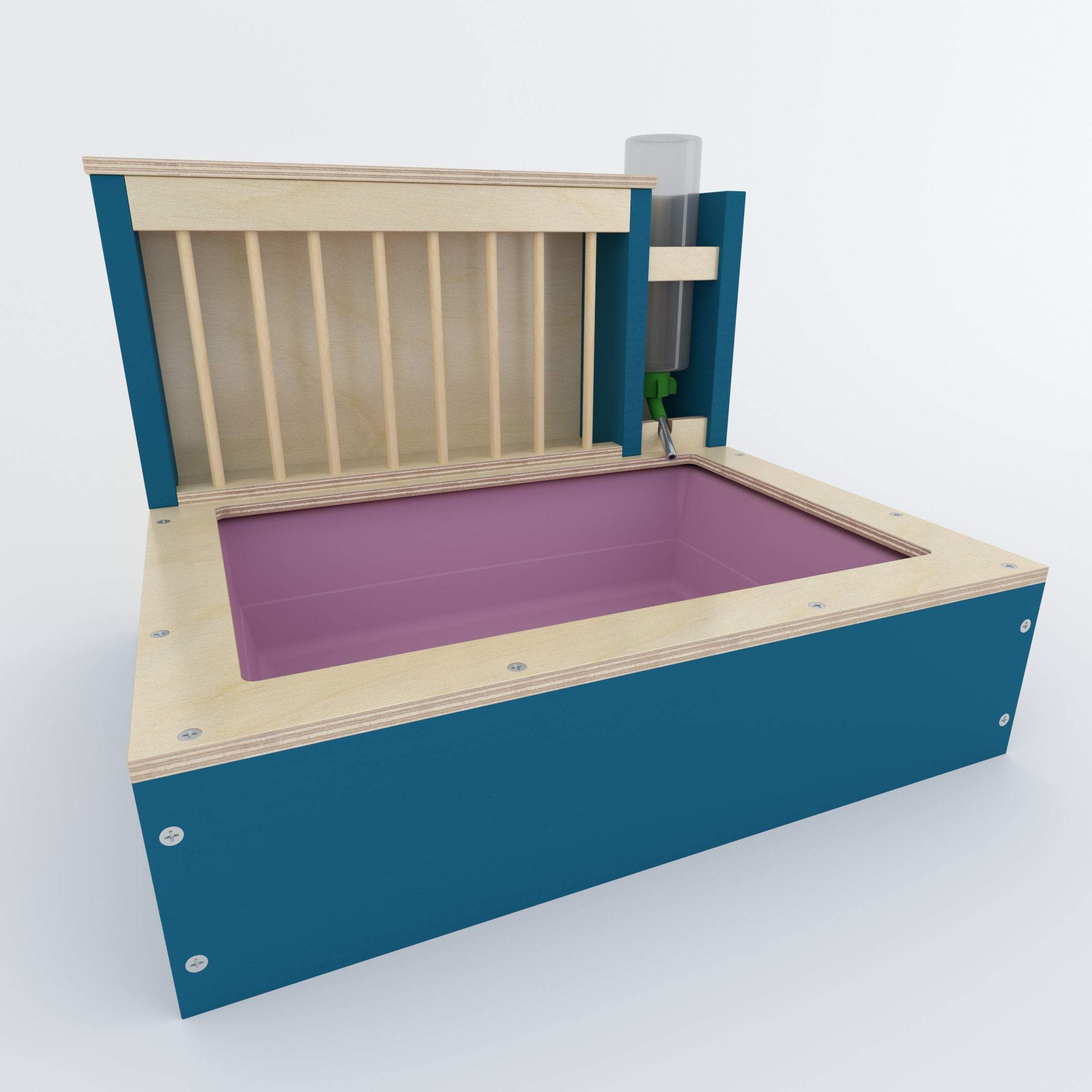 Rabbit Hay Feeder Water Litter box - Nibbler Combo Mini Spectra - Scratchy Things Premium Pet Furniture