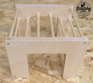 Rabbit Hay Rack Feeder Tunnel - Nibbler HayTunnel Mini - Scratchy Things Premium Pet Furniture