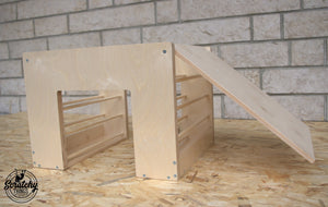 Rabbit Hay Rack Feeder Tunnel - Nibbler HayTunnel - Scratchy Things Premium Pet Furniture